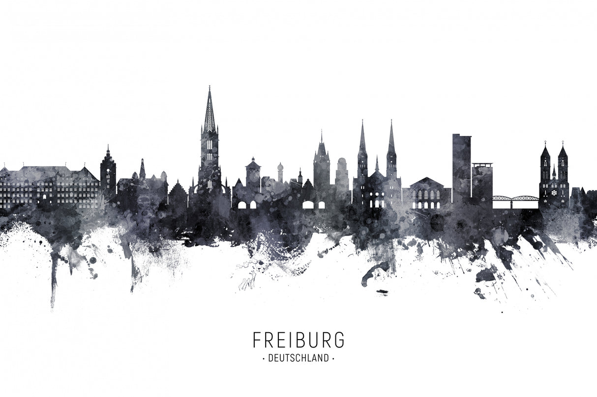 Freiburg Germany Skyline Poster och Canvastavla