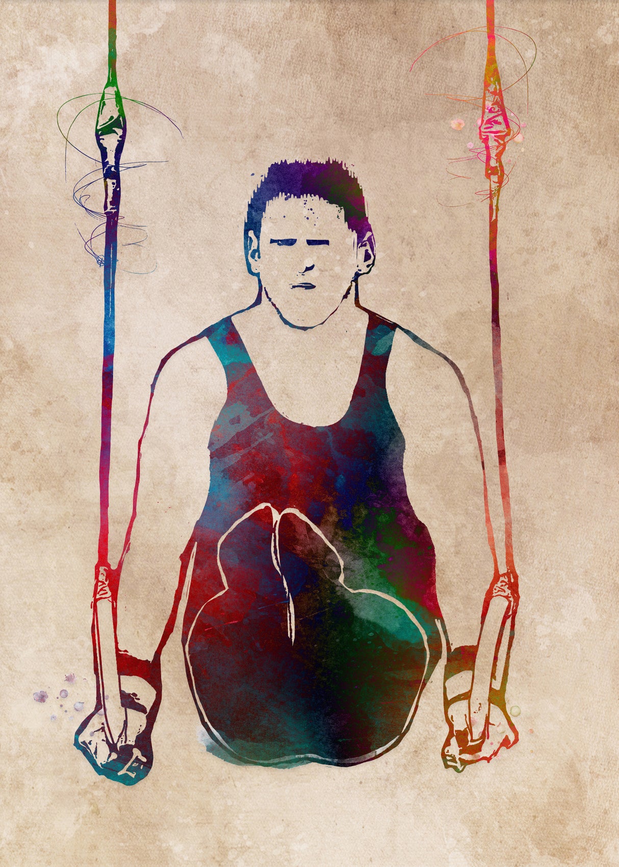 Gymnastics sport art Poster och Canvastavla