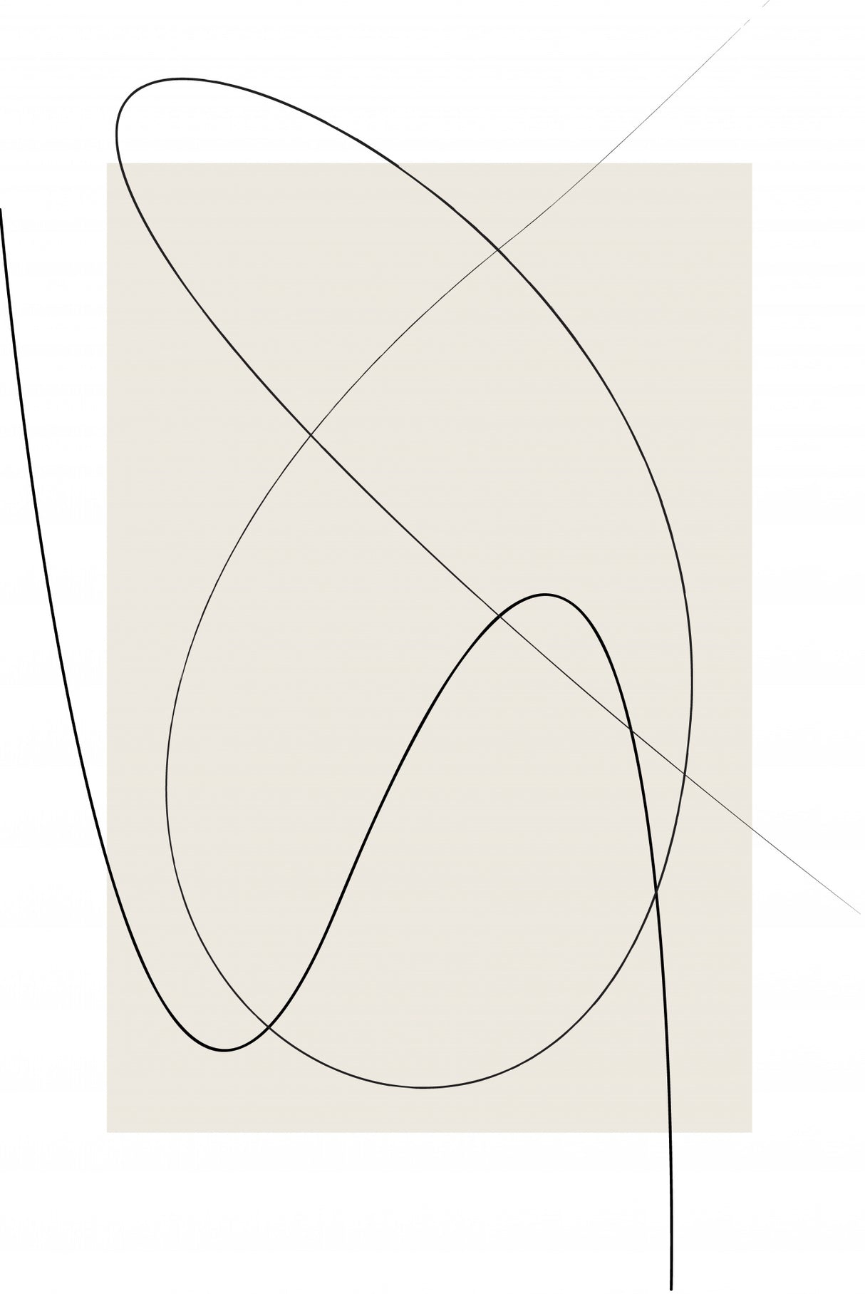 Beige Abstract Poster och Canvastavla