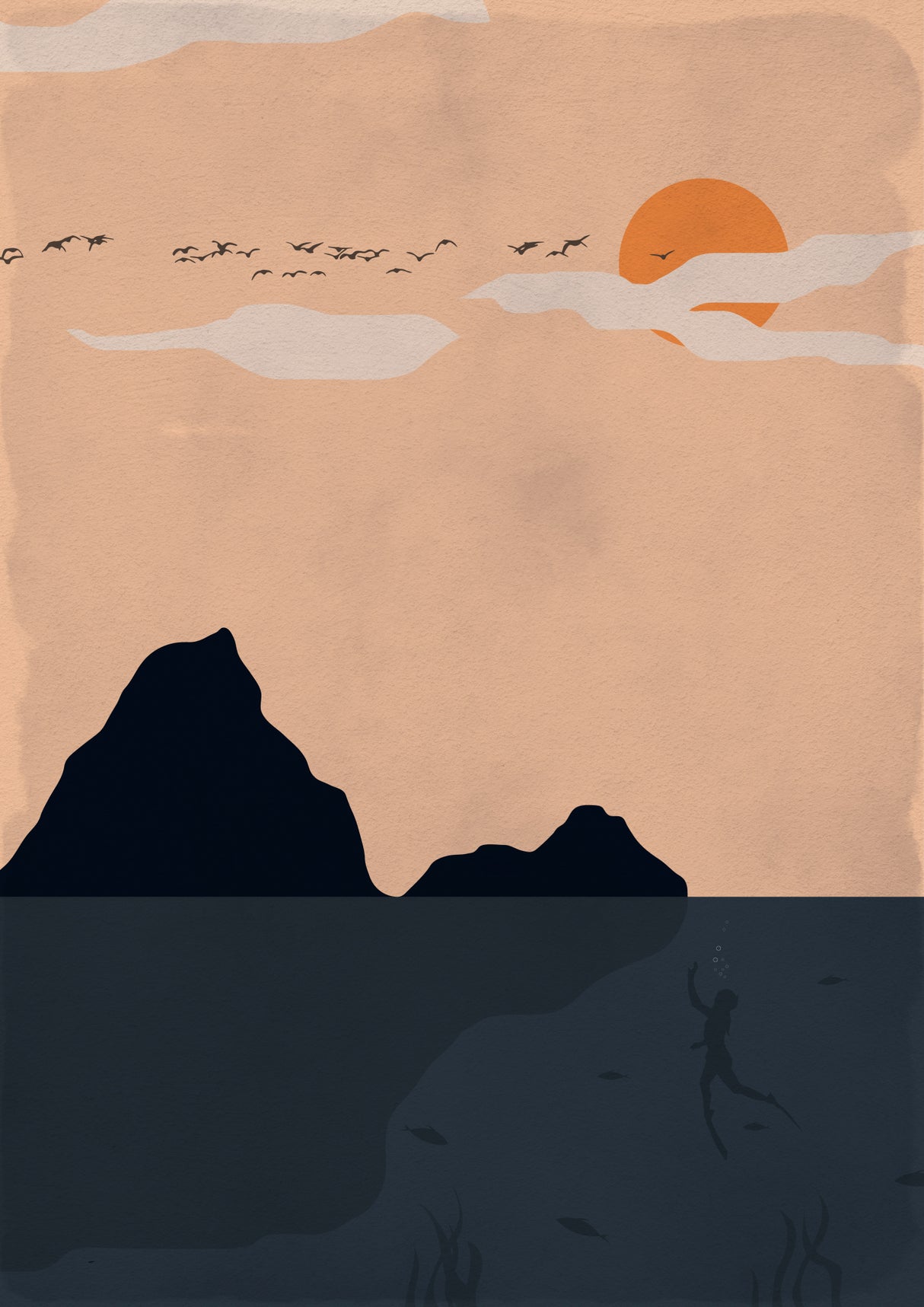 Deep dive Poster och Canvastavla