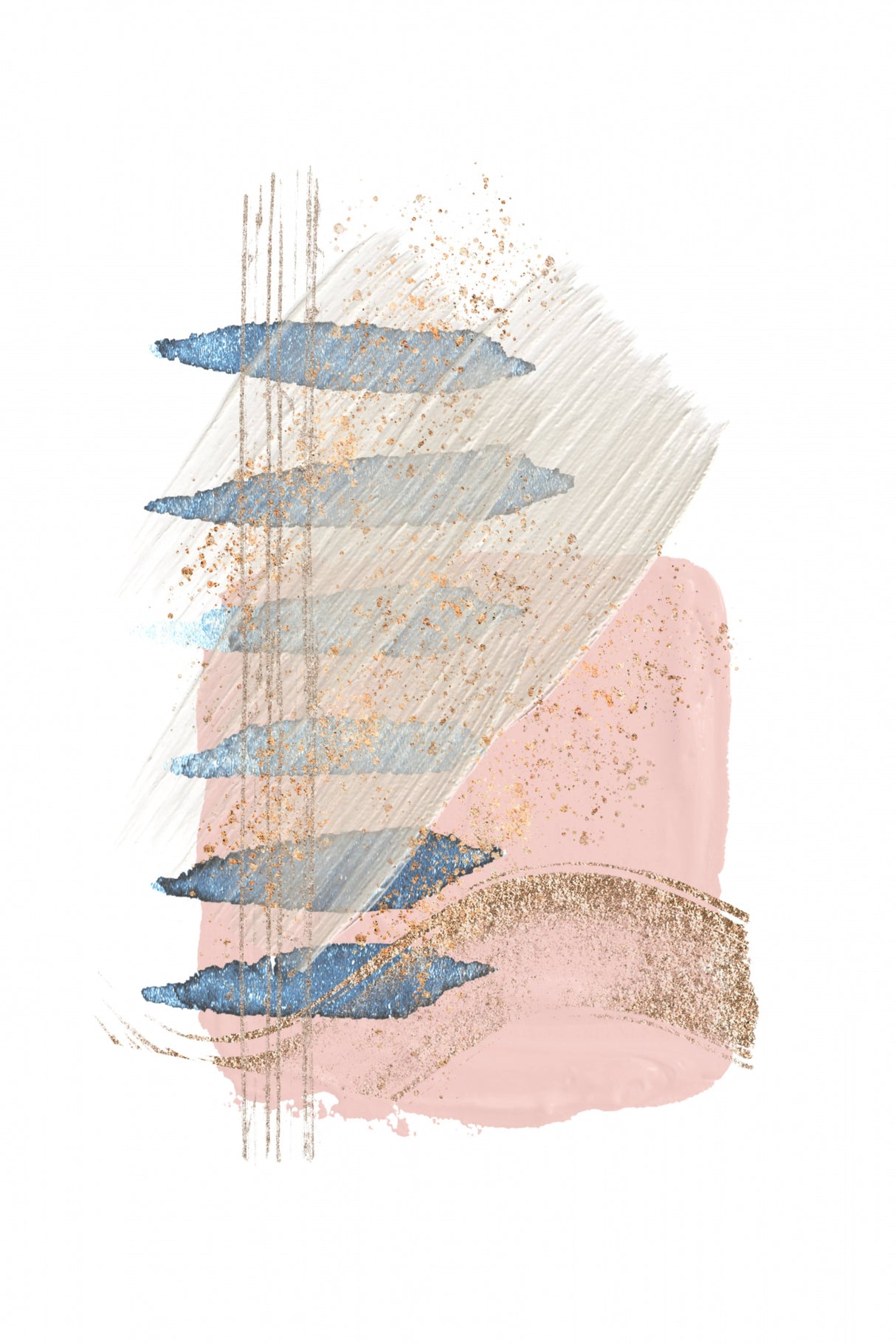 Soft Pink Blue 1 Poster och Canvastavla