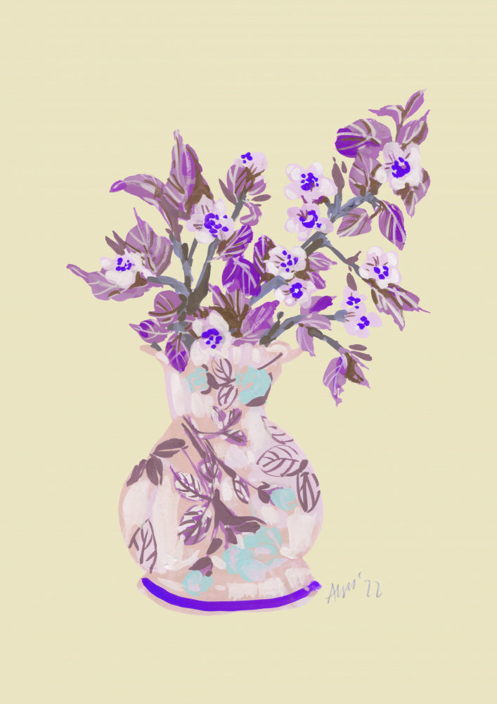 Apple Blossom - Violet Vas och keramikposter
