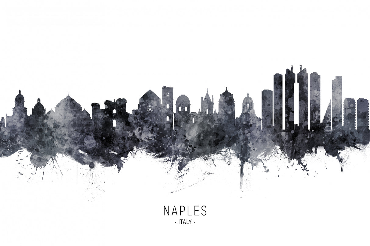 Naples Italy Skyline Poster och Canvastavla