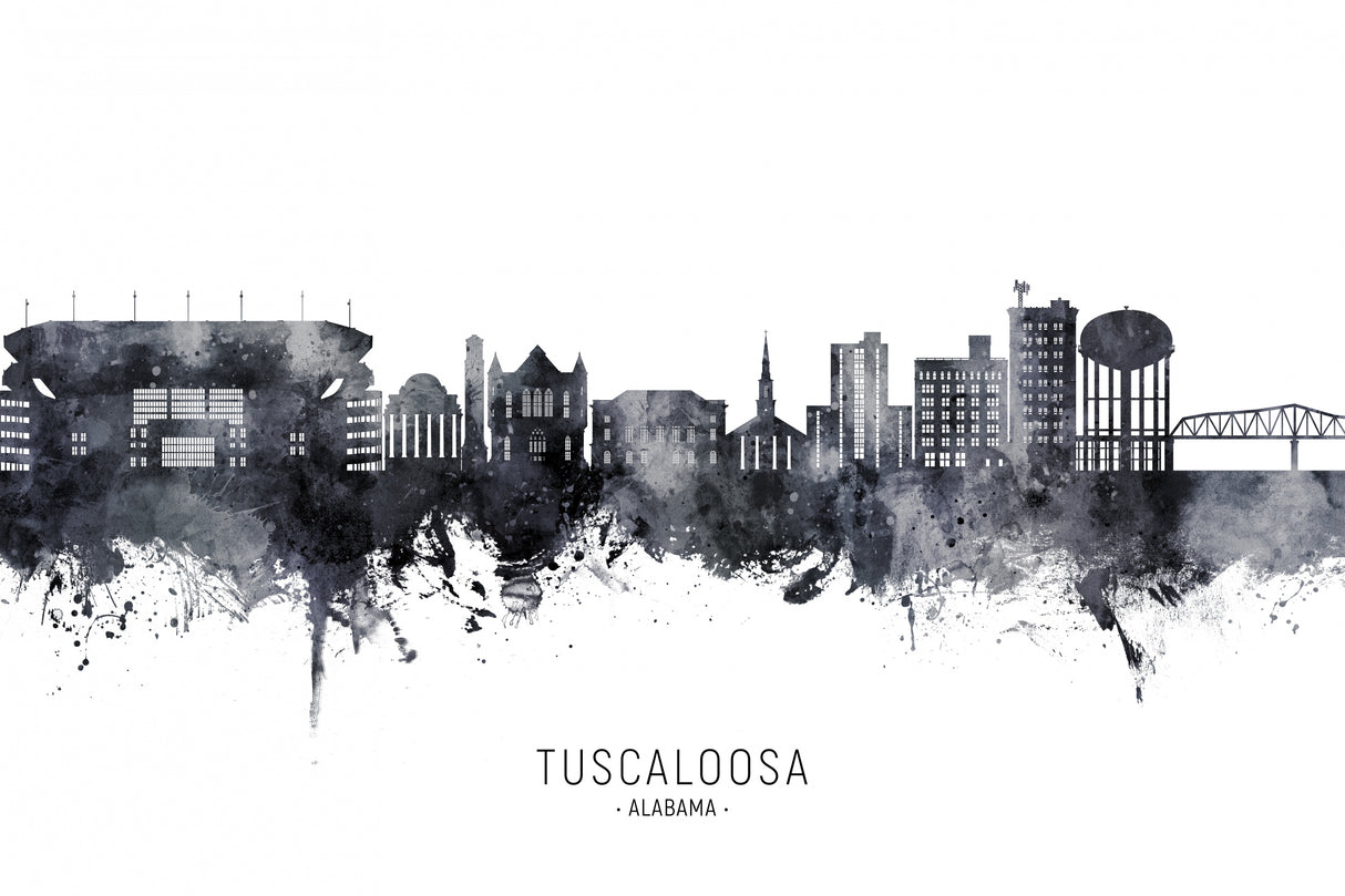 Tuscaloosa Alabama Skyline Poster och Canvastavla