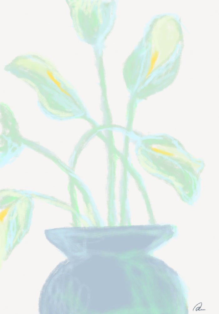 Flowers Mint Vas och keramikposter
