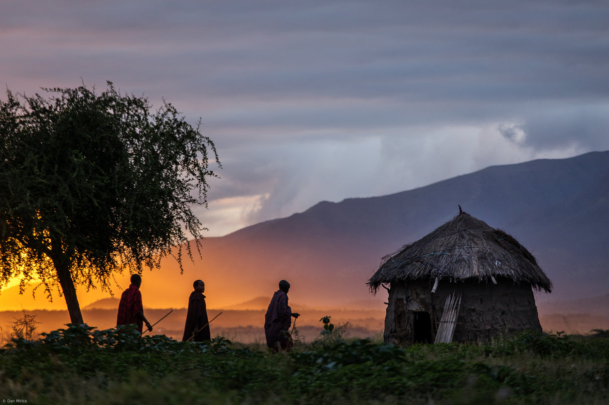 Masai Village Poster och Canvastavla