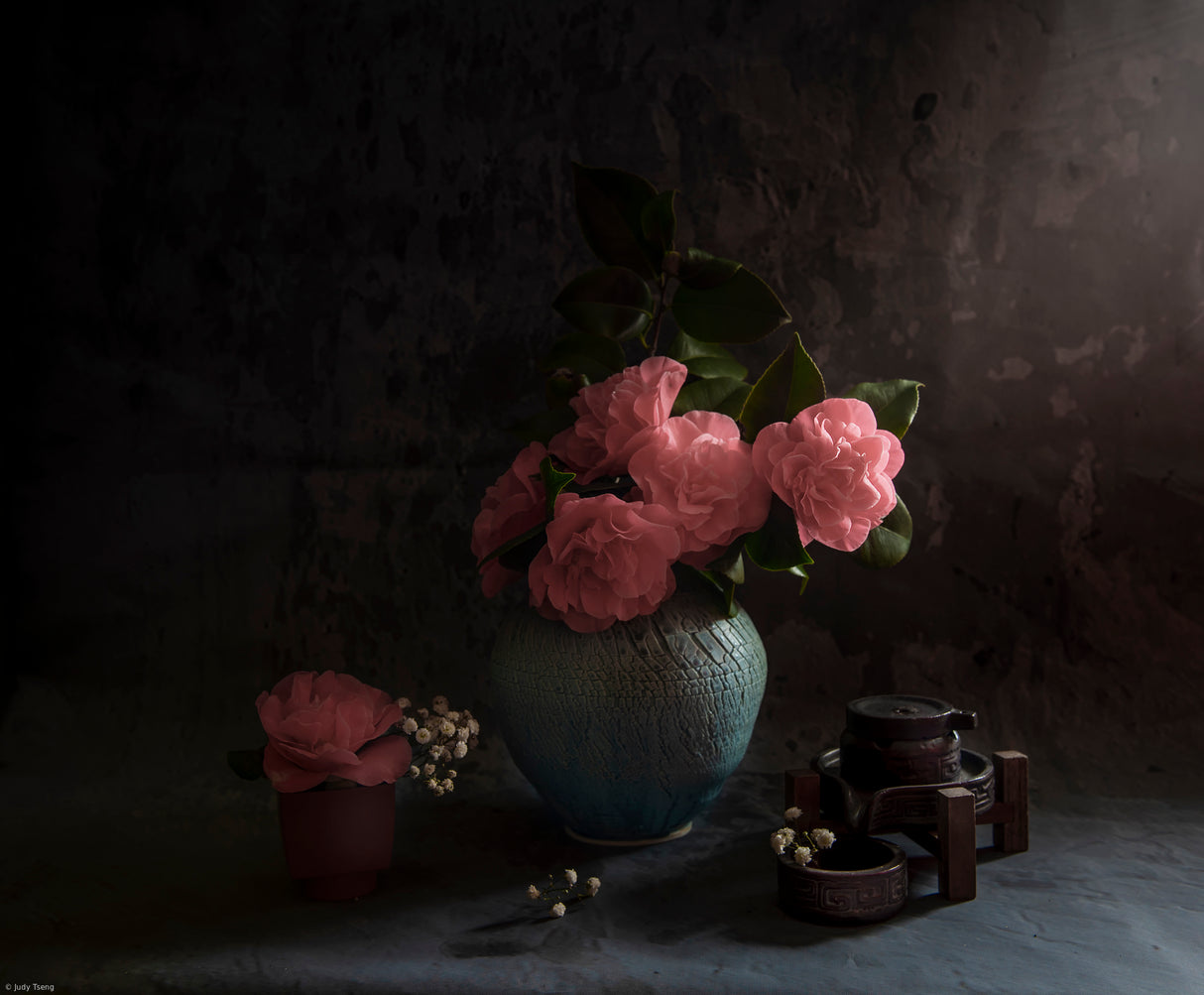 Camellia still life Poster och Canvastavla