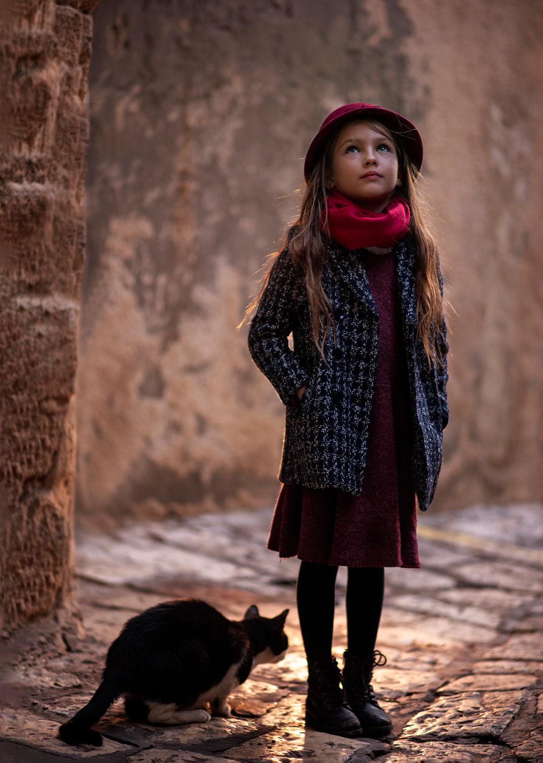 A Girl and Her Cat Poster och Canvastavla