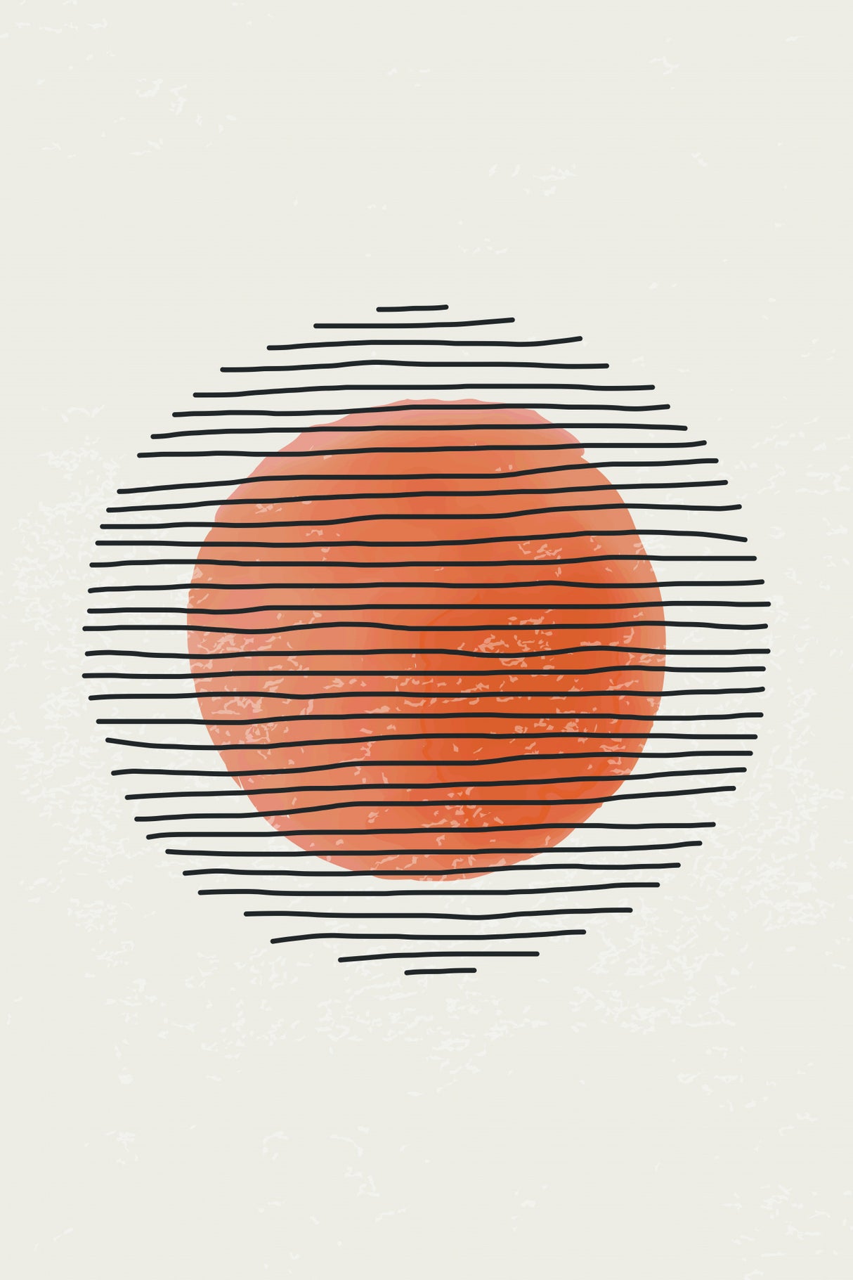 Orange Watercolor Shapes Series #2 Poster och Canvastavla