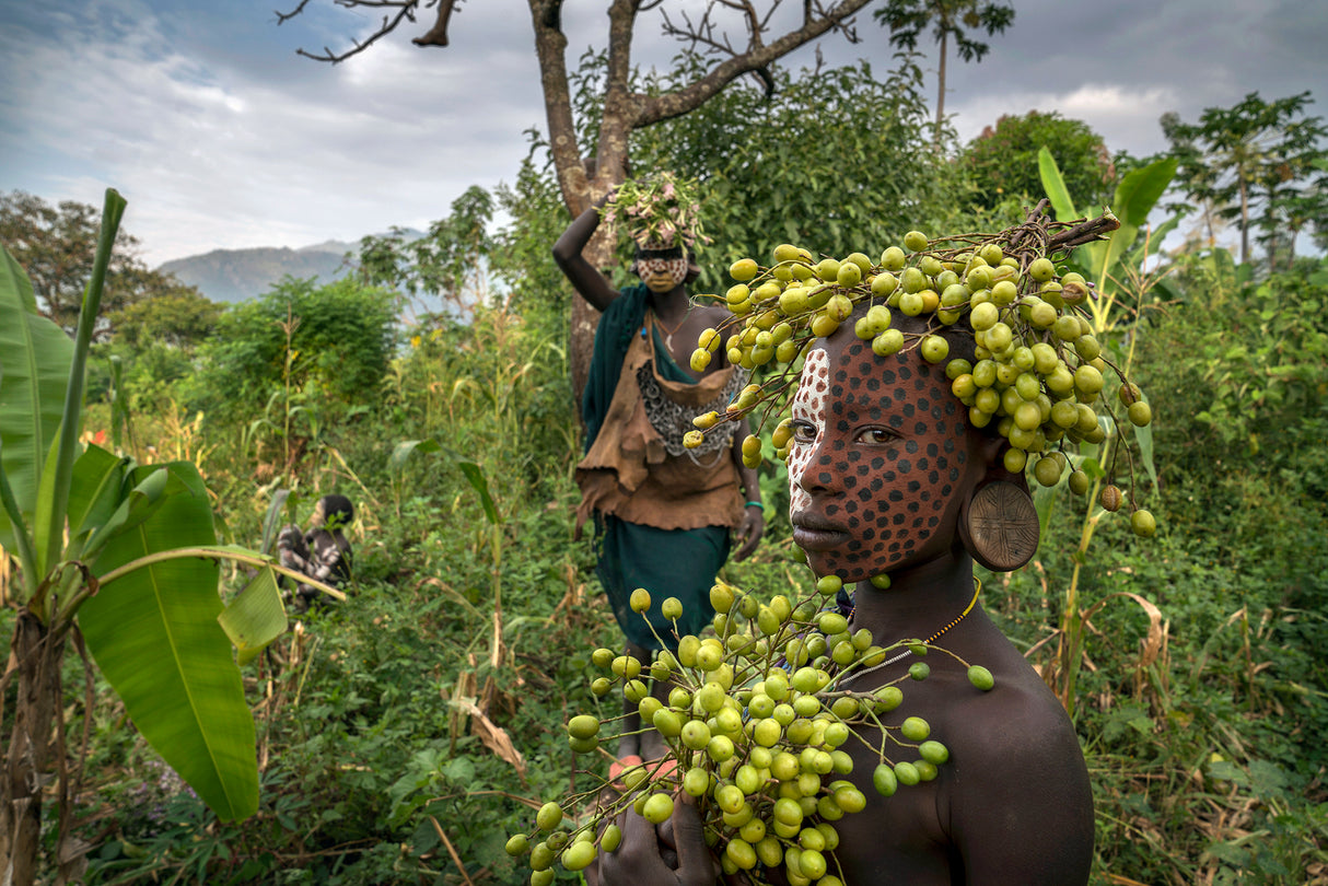 Ethiopian Suri tribes Poster och Canvastavla
