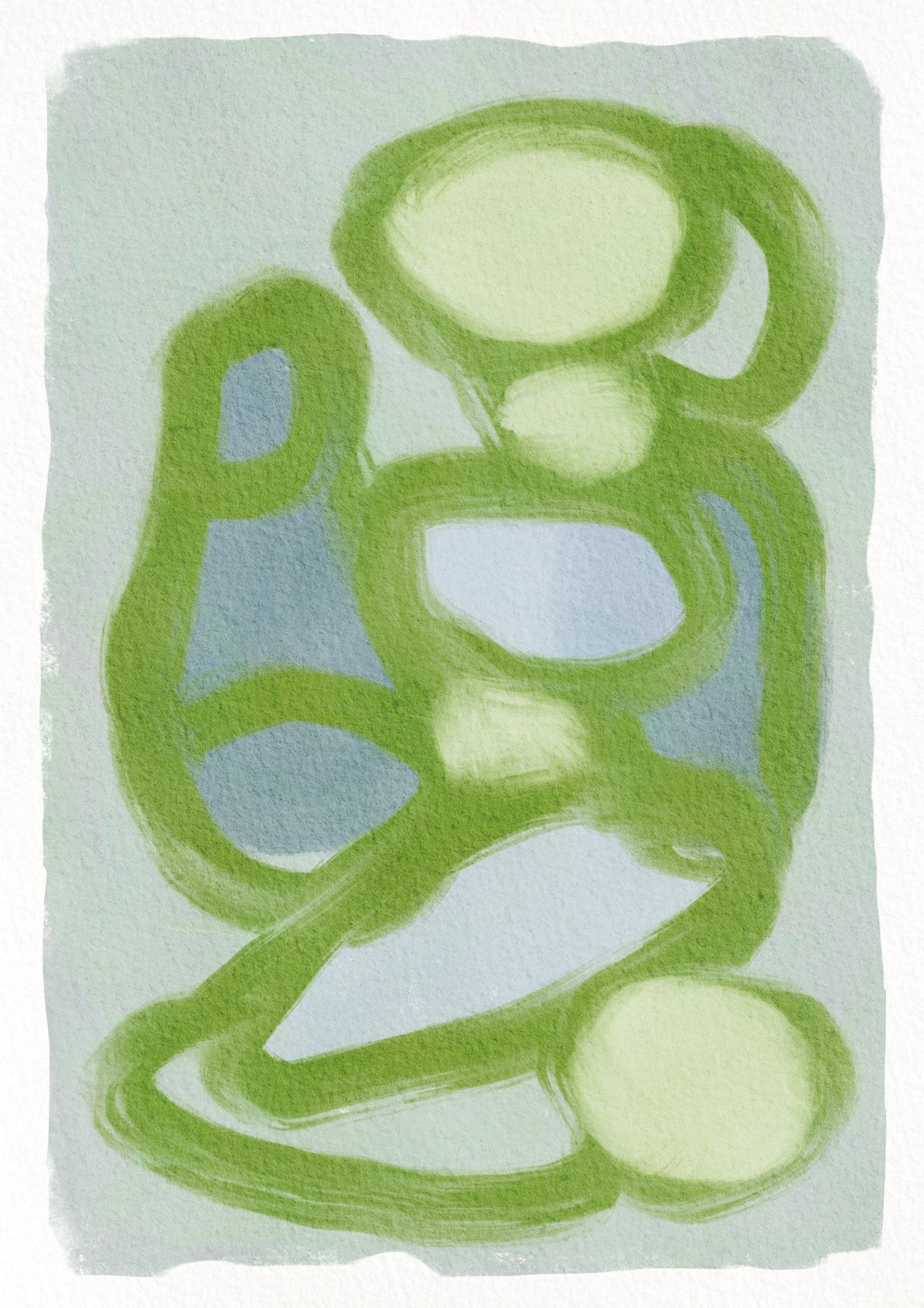 Green Circles 2 Poster och Canvastavla