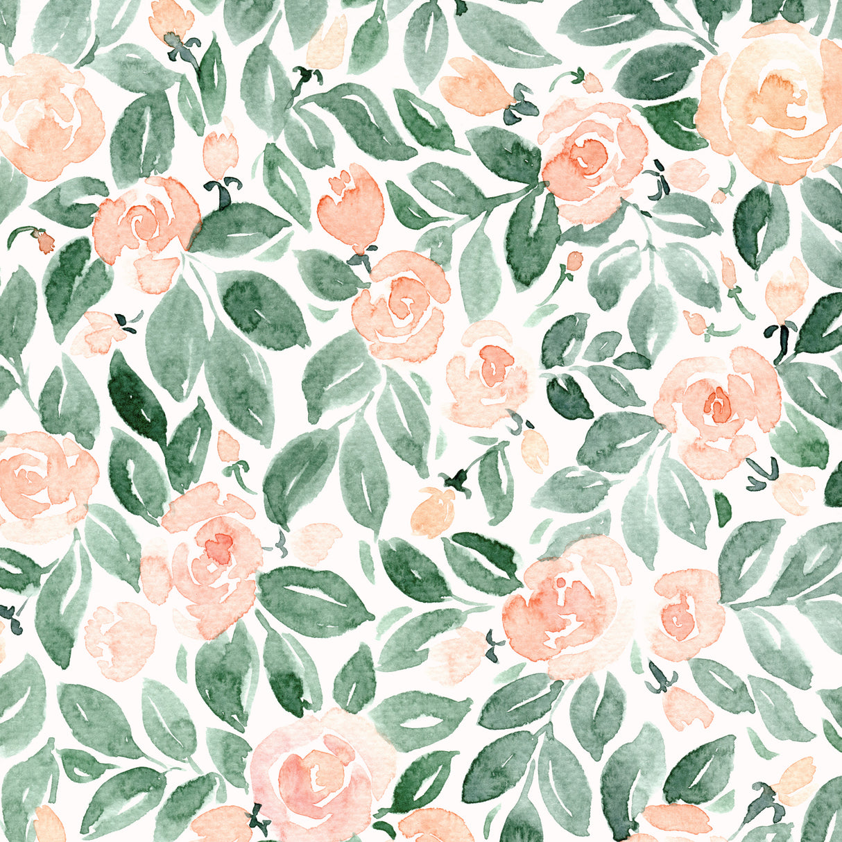 Miriam flowers in coral Poster och Canvastavla