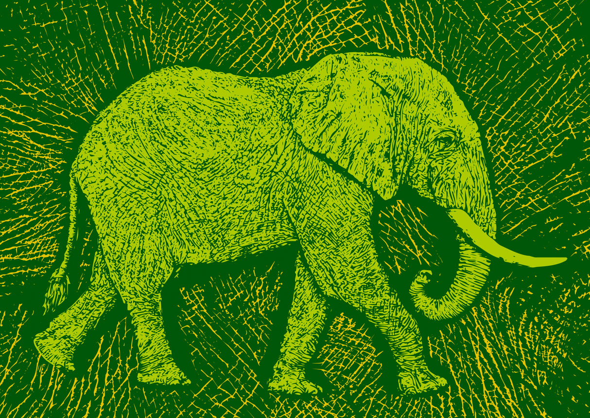 Africa Elephant texture pattern Poster och Canvastavla