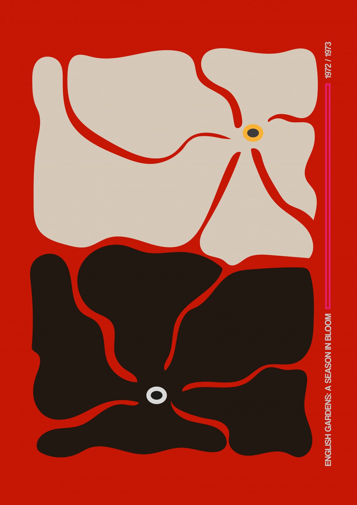 Two By Two Flower Red Poster och Canvastavla