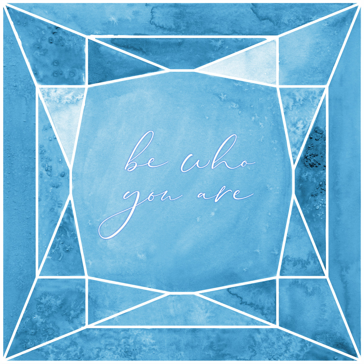 Be who you are gem blue Poster och Canvastavla
