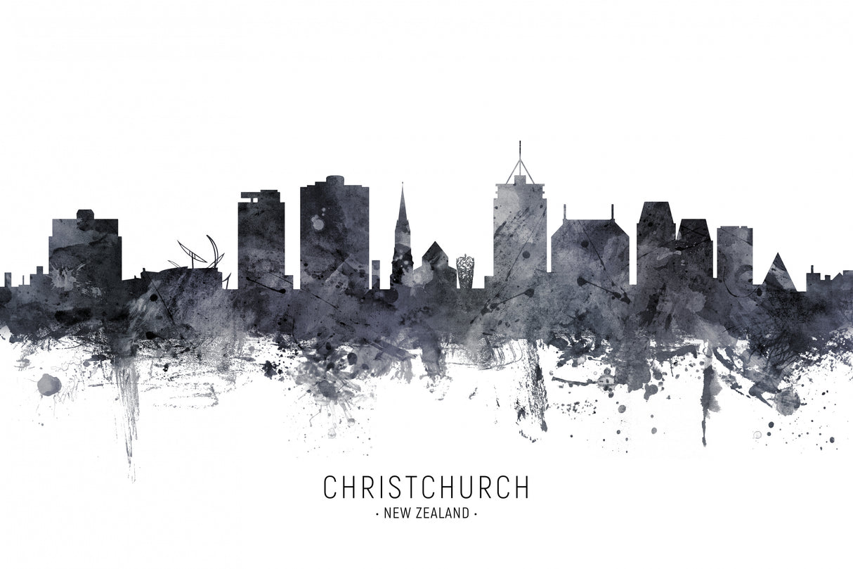 Christchurch New Zealand Skyline Poster och Canvastavla