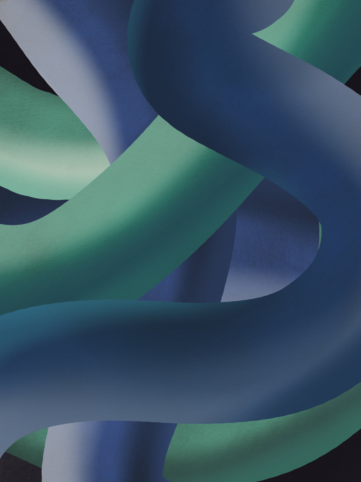 Blue and Green Wire Poster och Canvastavla