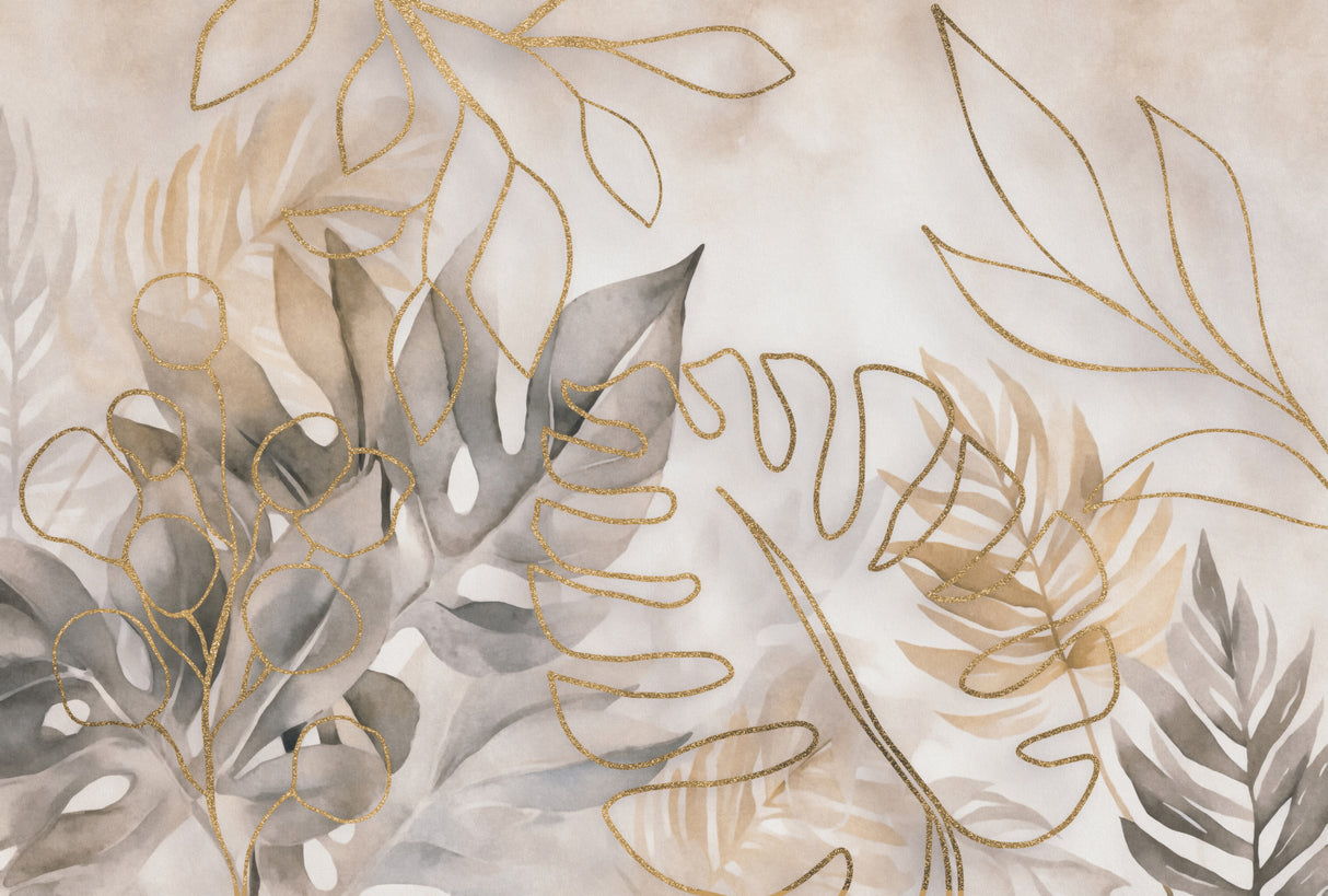 Elegant Tropics Warm Beige Poster och Canvastavla