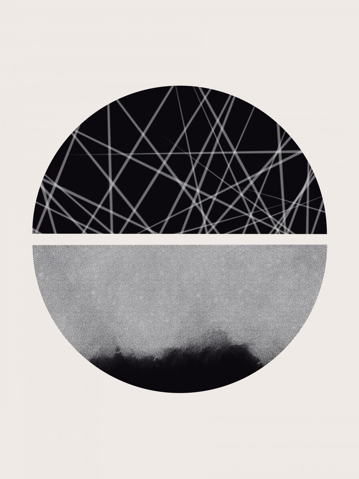 Black and White Sphere Poster och Canvastavla