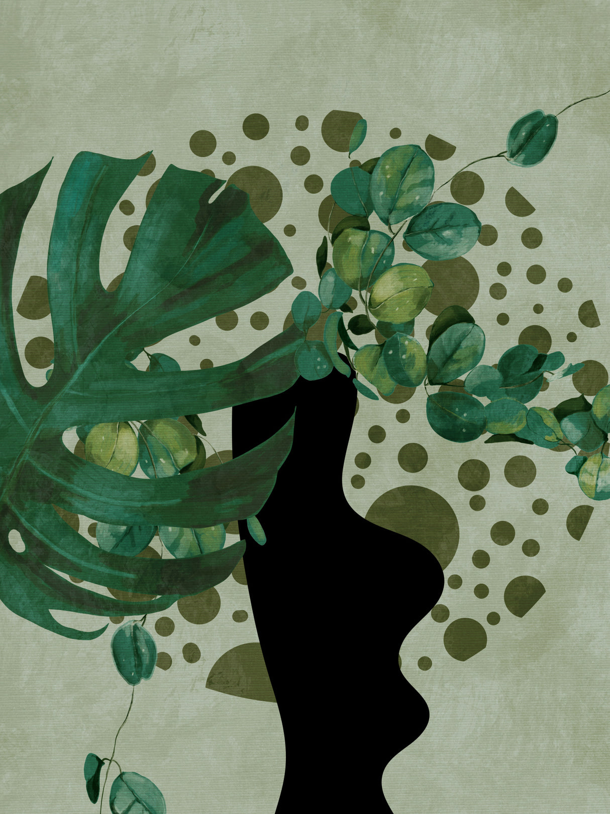 Leaves More 5 Kopie Poster och Canvastavla