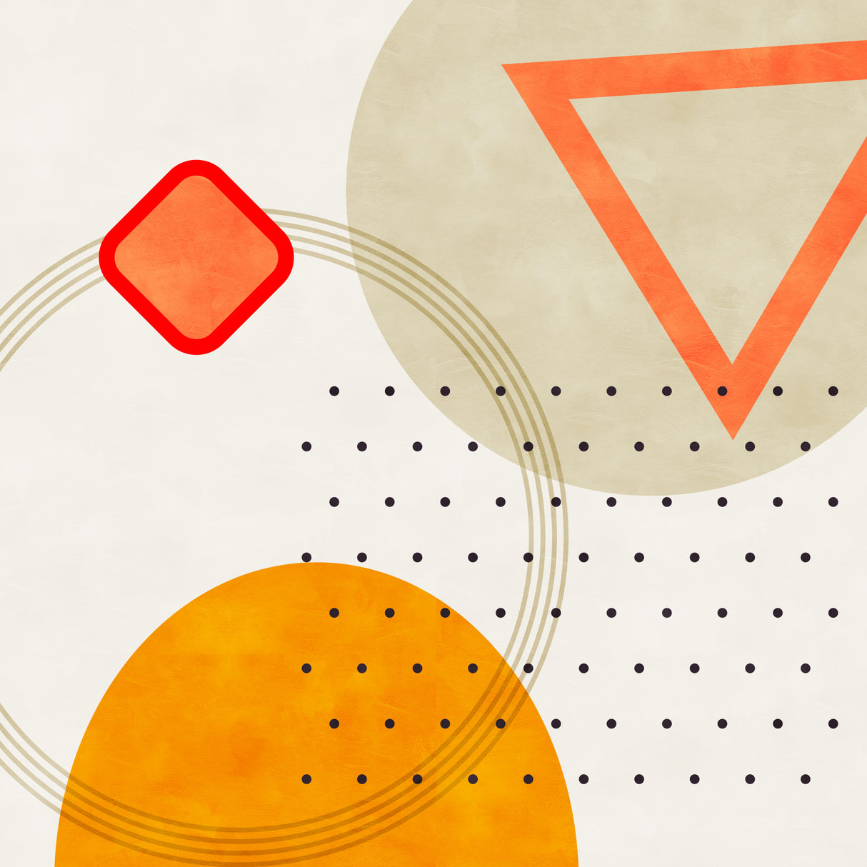 Mid Bauhaus Geometry 3 Poster och Canvastavla