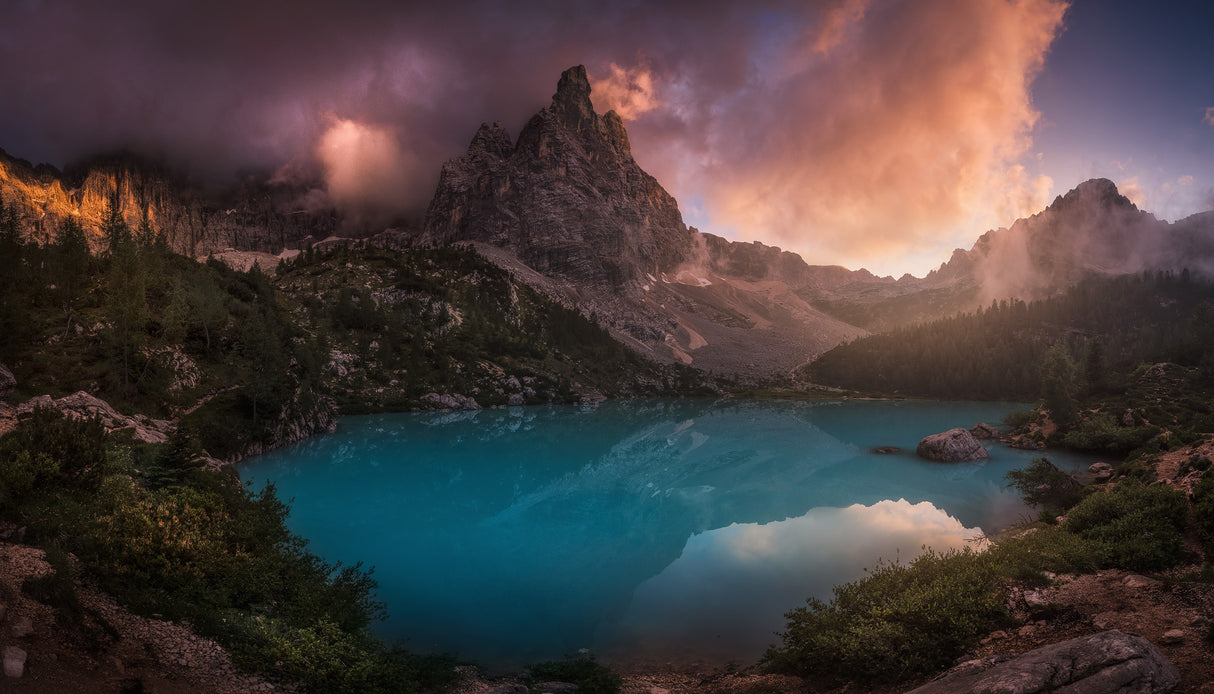 Turquoise Refection Poster och Canvastavla