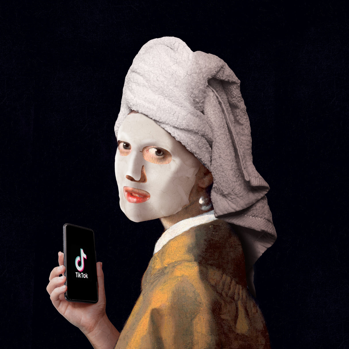 Girl with TikTok Poster och Canvastavla