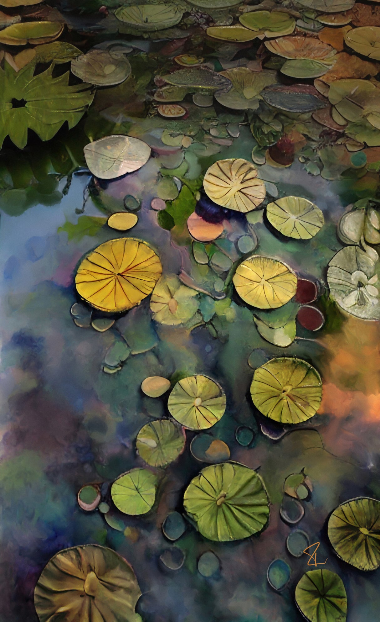 Lily Pads Poster och Canvastavla