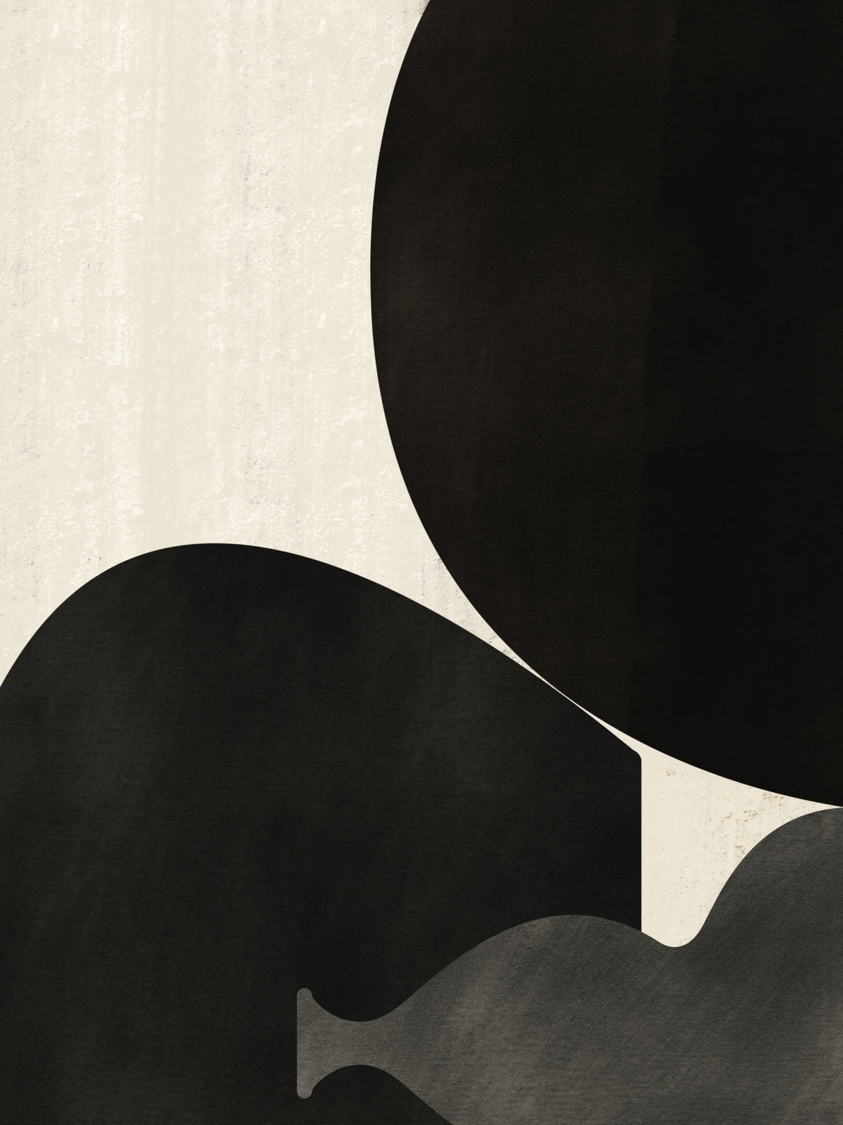 Black Abstract With Texture Poster och Canvastavla