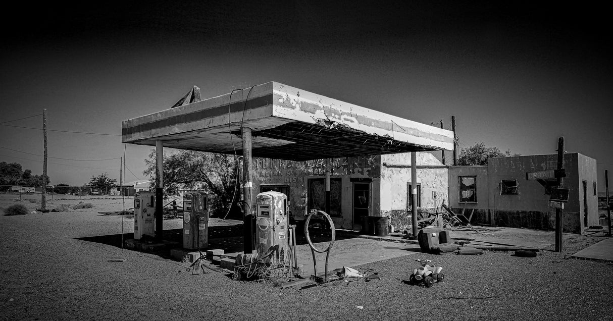 Route 66 (b&w) Poster och Canvastavla