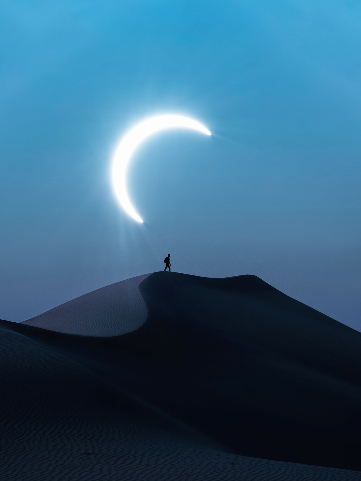 Fascinating view of the solar eclipse Poster och Canvastavla
