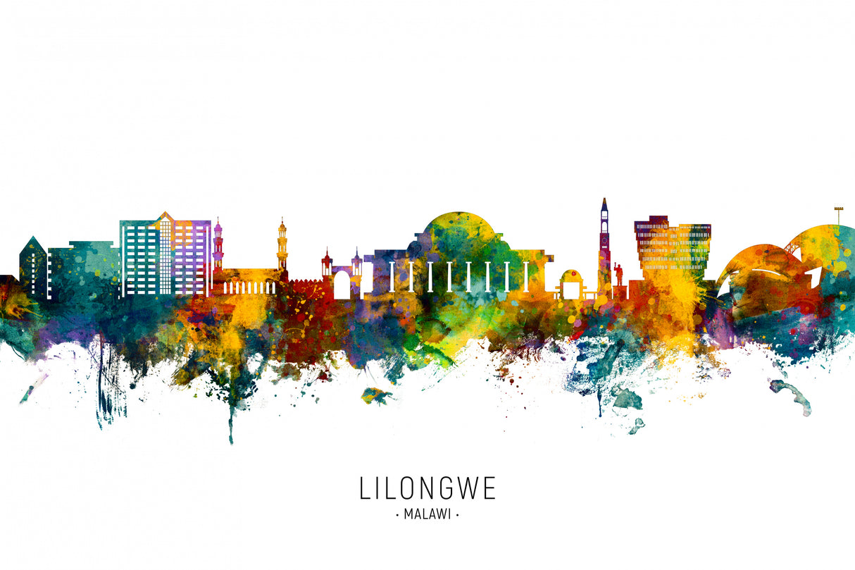Lilongwe Malawi Skyline Poster och Canvastavla