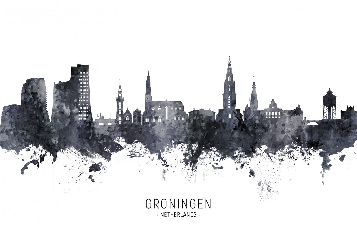 Groningen The Netherlands Skyline Poster och Canvastavla