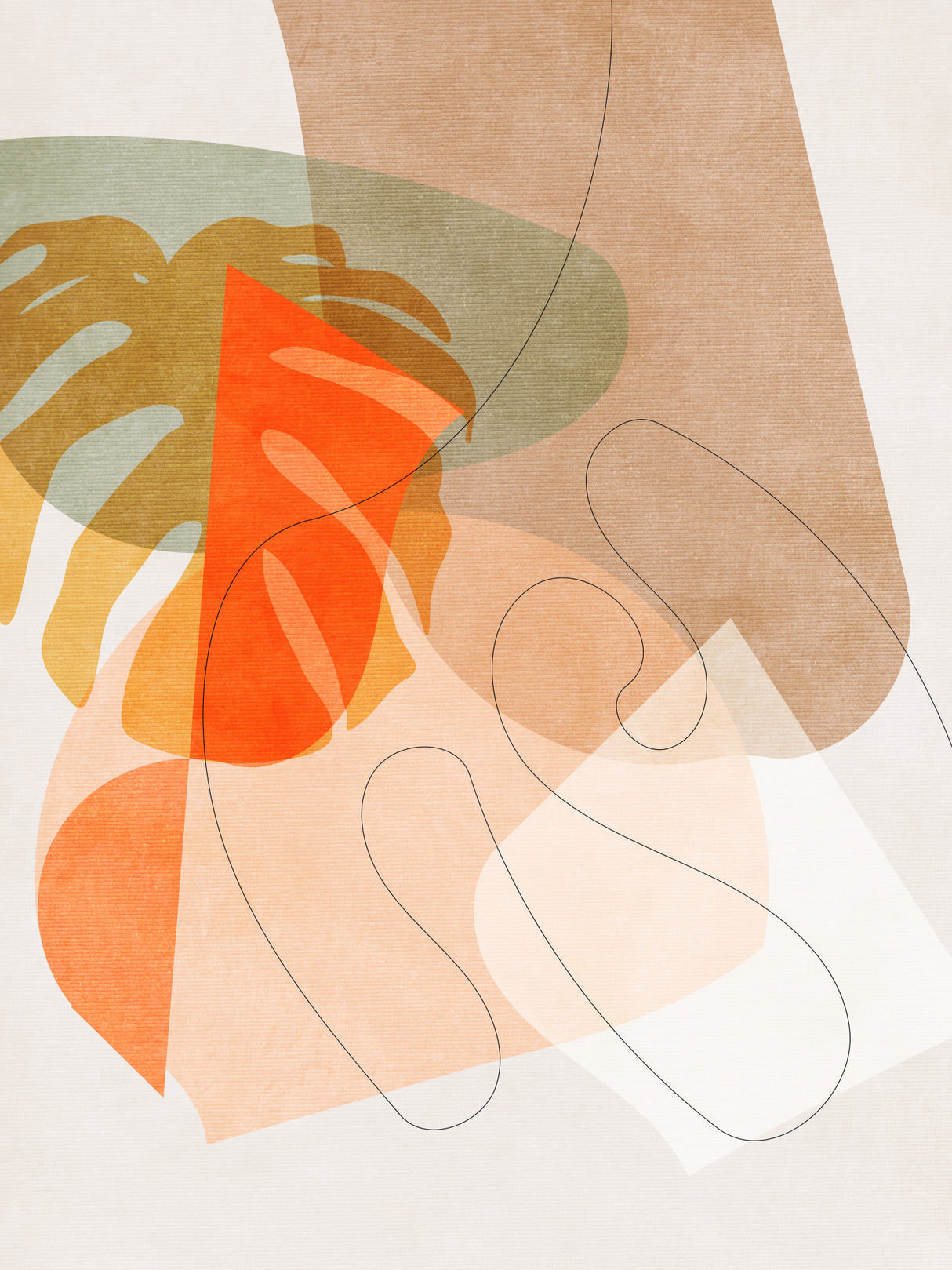 Nature Friendly Terracotta 6 Aquarell Kopie Poster och Canvastavla