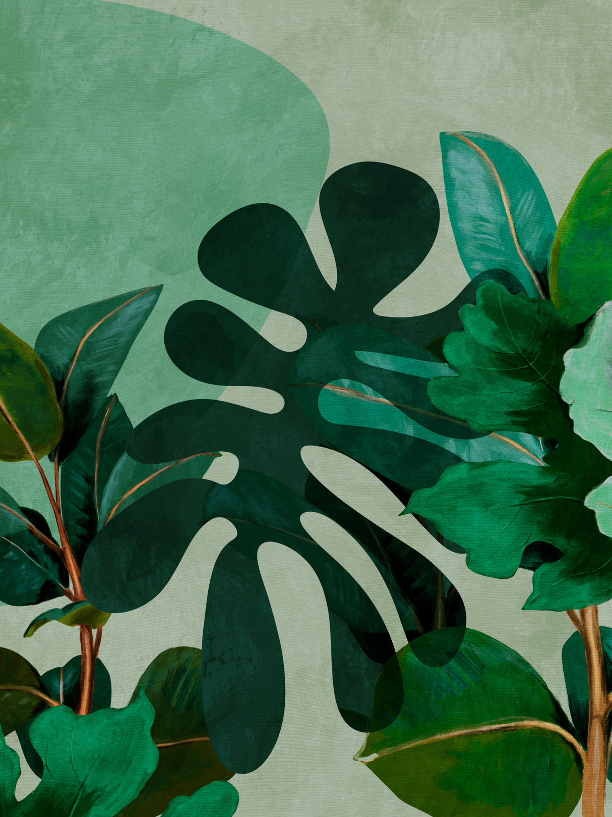 Leaves More 8 Kopie Poster och Canvastavla
