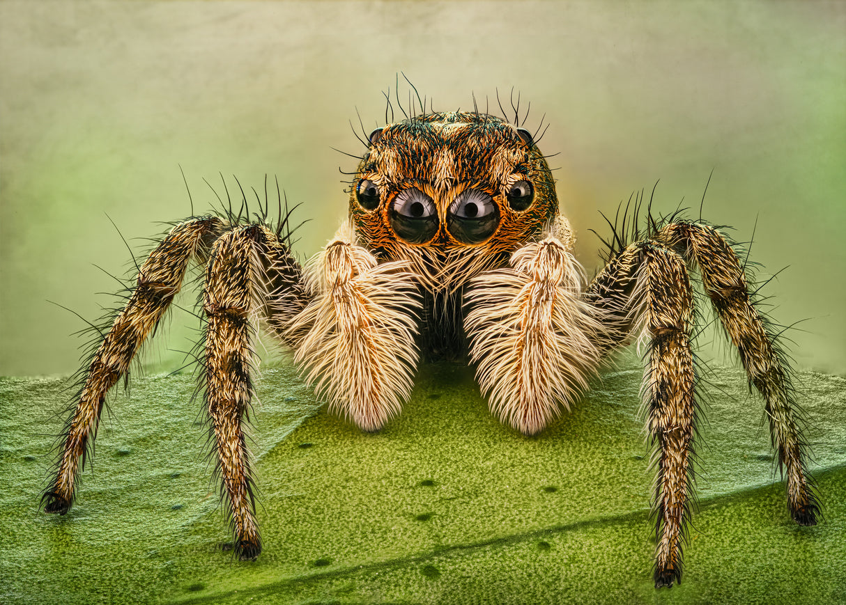 Portrait of a jumping spider Poster och Canvastavla