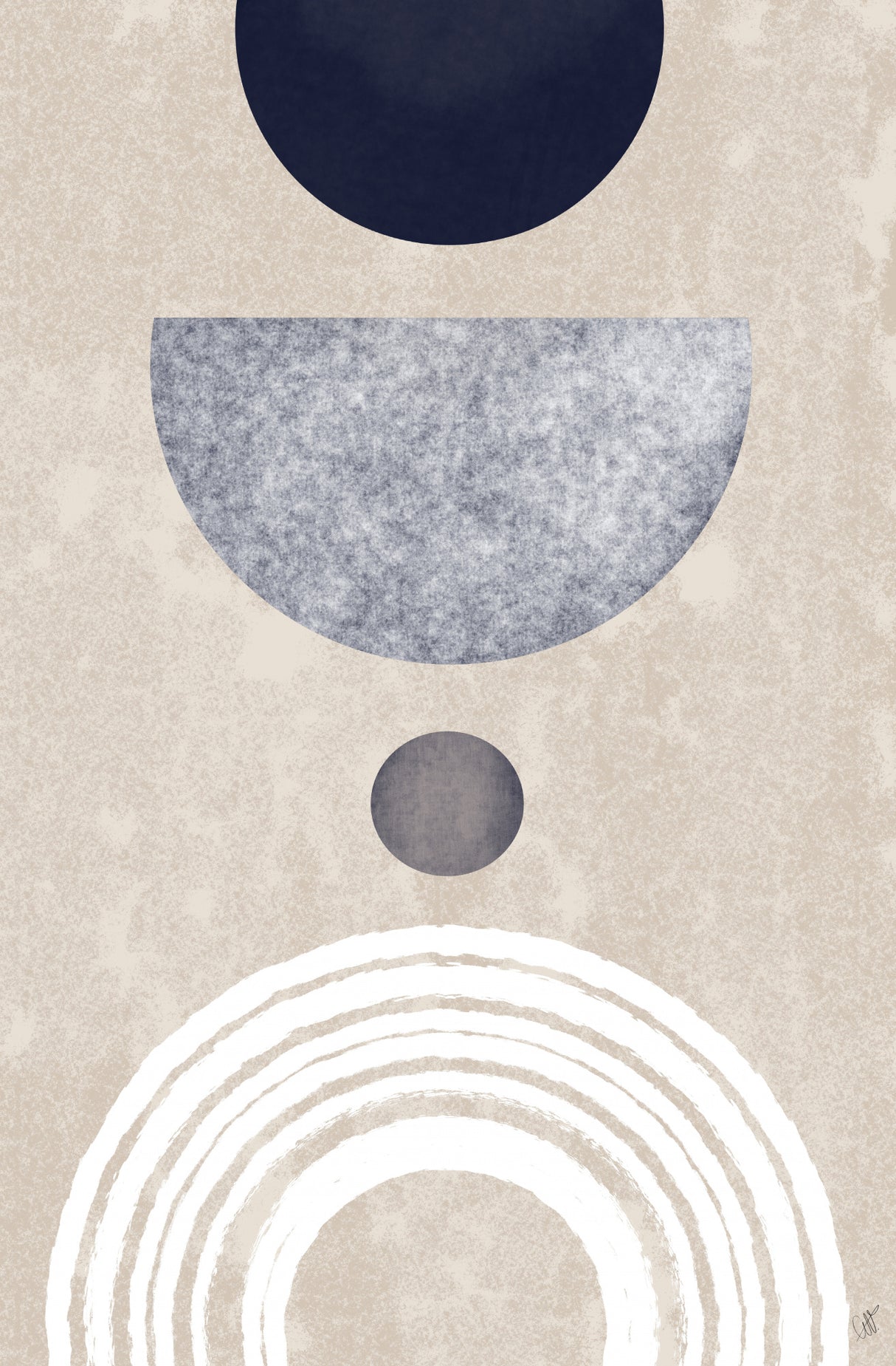 Abstract Cirles Poster och Canvastavla