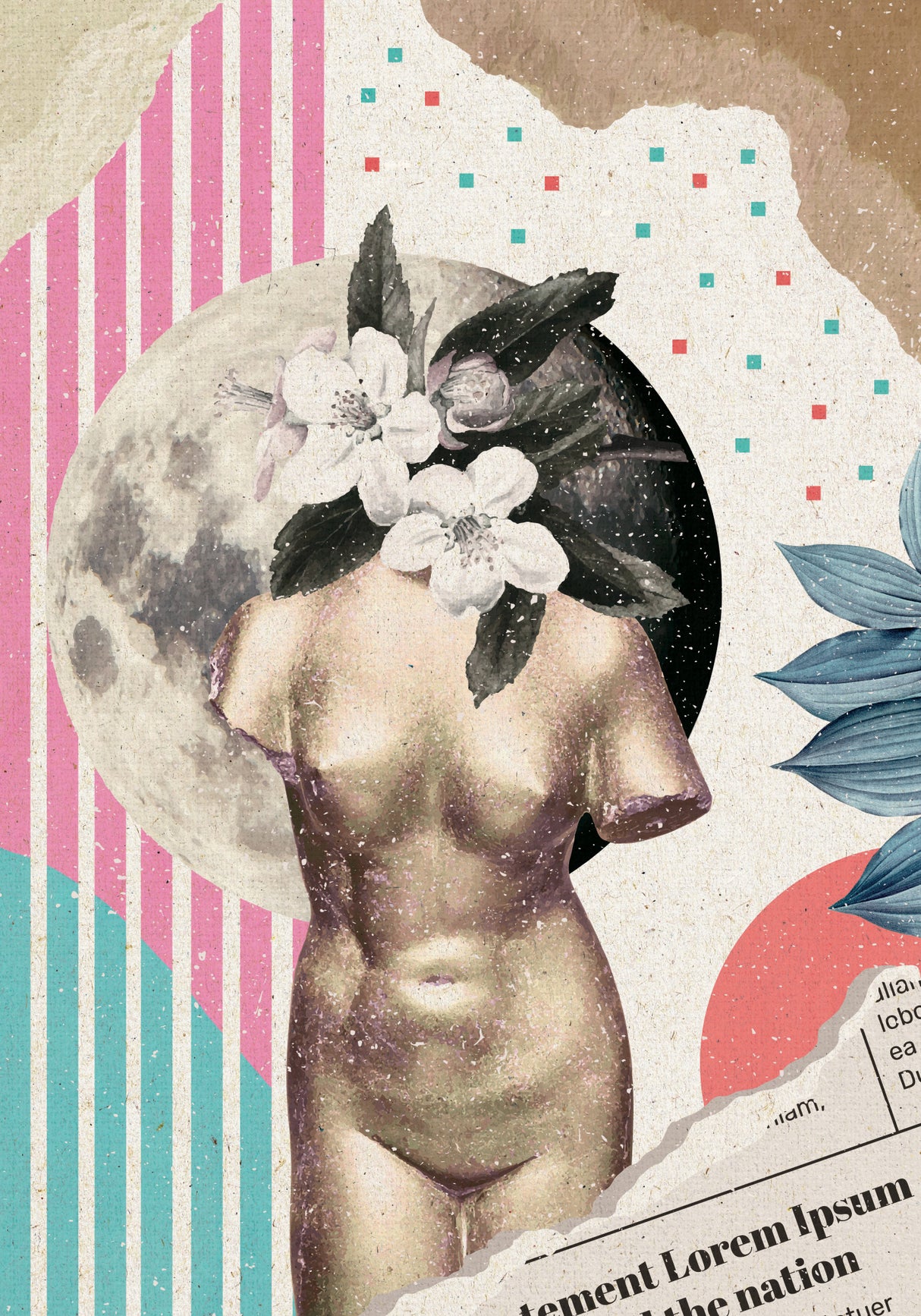Life on Moon Poster och Canvastavla