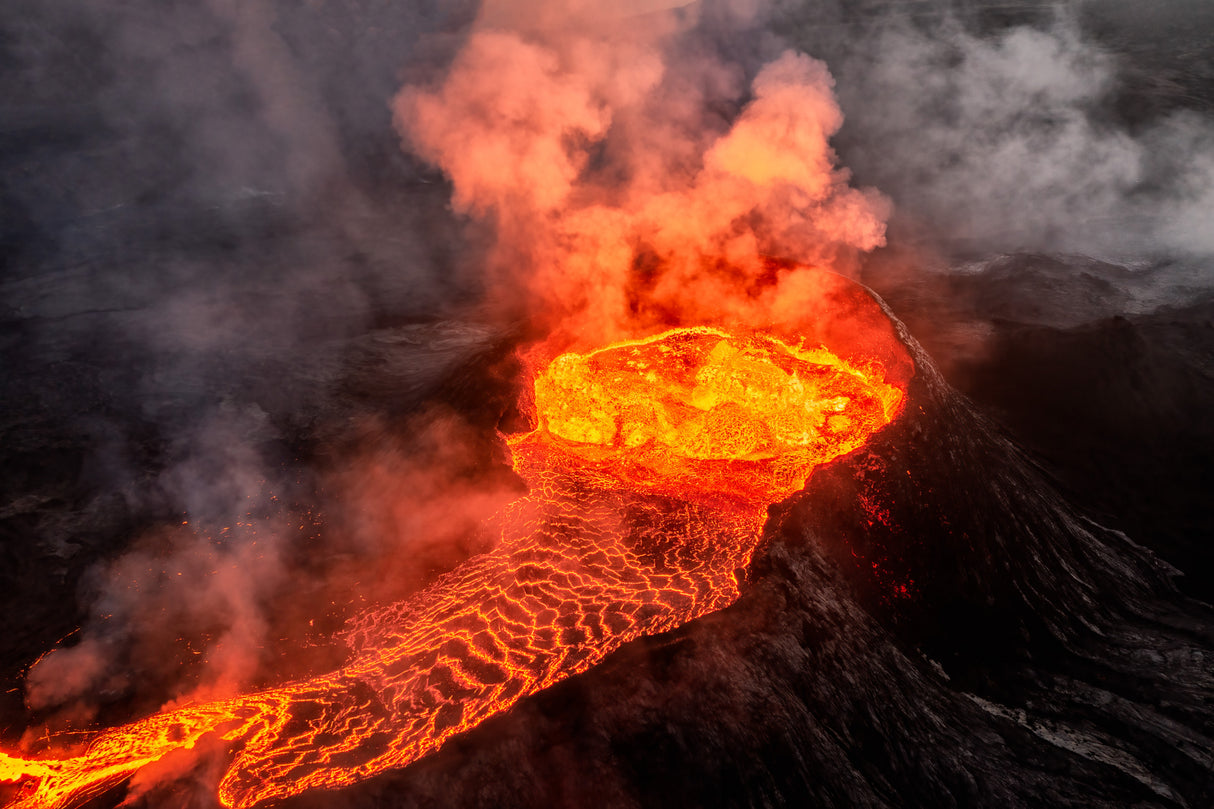 Volcano Eruption Poster och Canvastavla