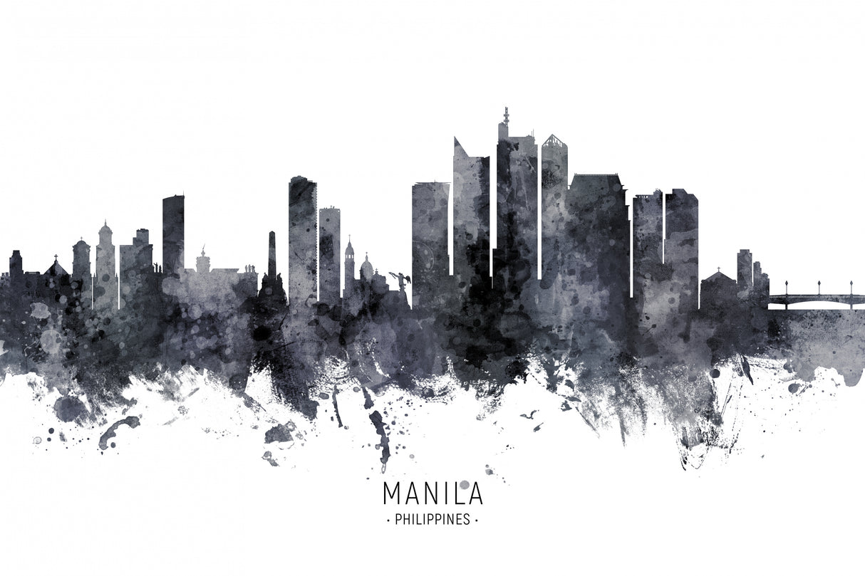 Manila Philippines Skyline Poster och Canvastavla