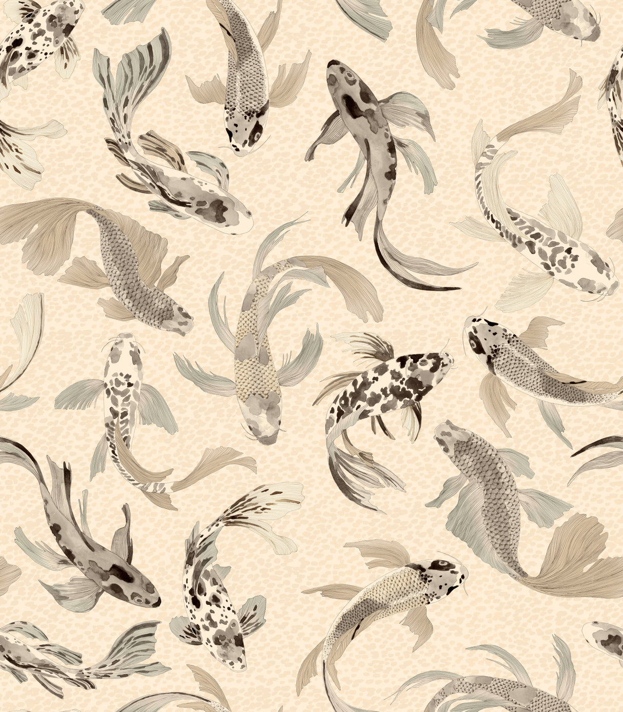 Hla019 Koi Fish Neutral Poster och Canvastavla