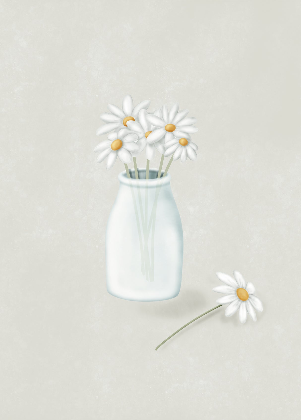 Daisy Flowers Poster och Canvastavla