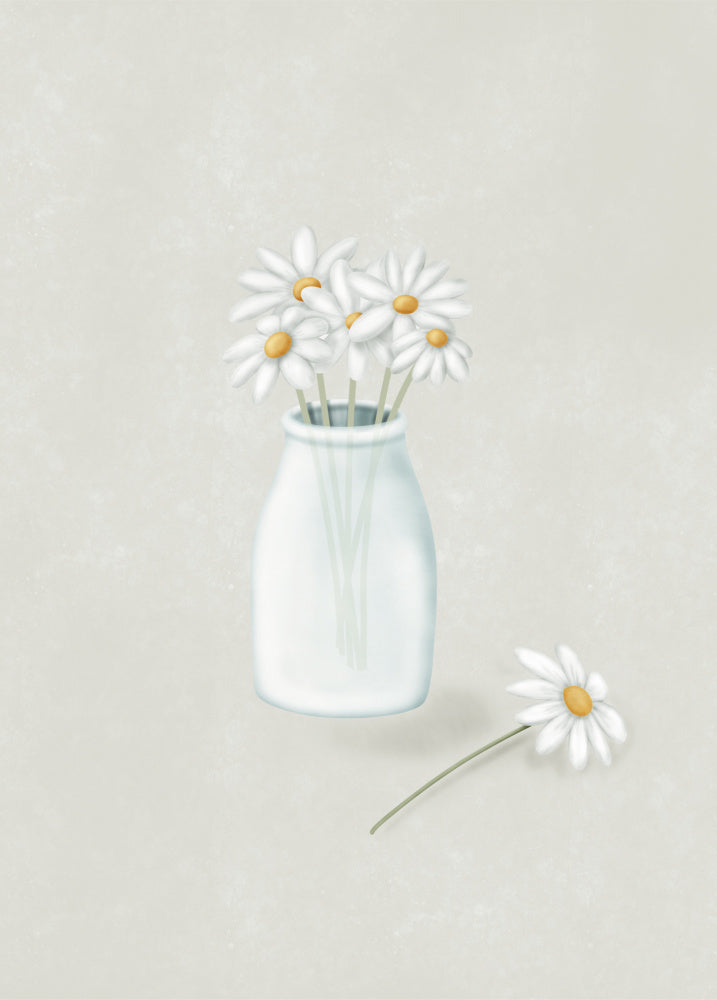 Daisy Flowers Vas och keramikposter
