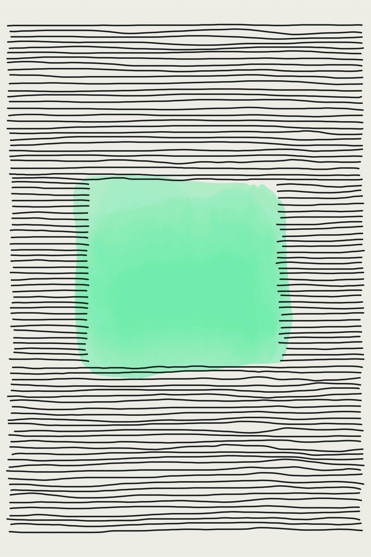 Light Green Abstract #2 Poster och Canvastavla