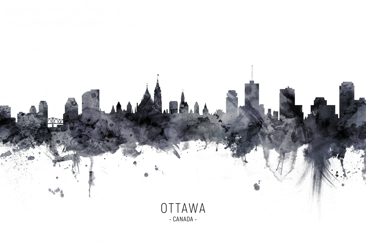 Ottawa Canada Skyline Poster och Canvastavla