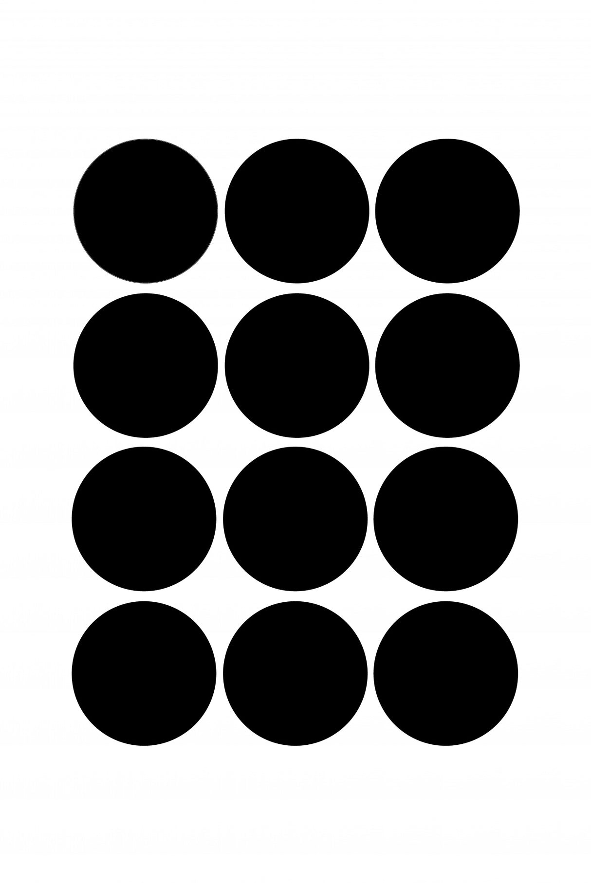 Twelve Circles Black Poster och Canvastavla