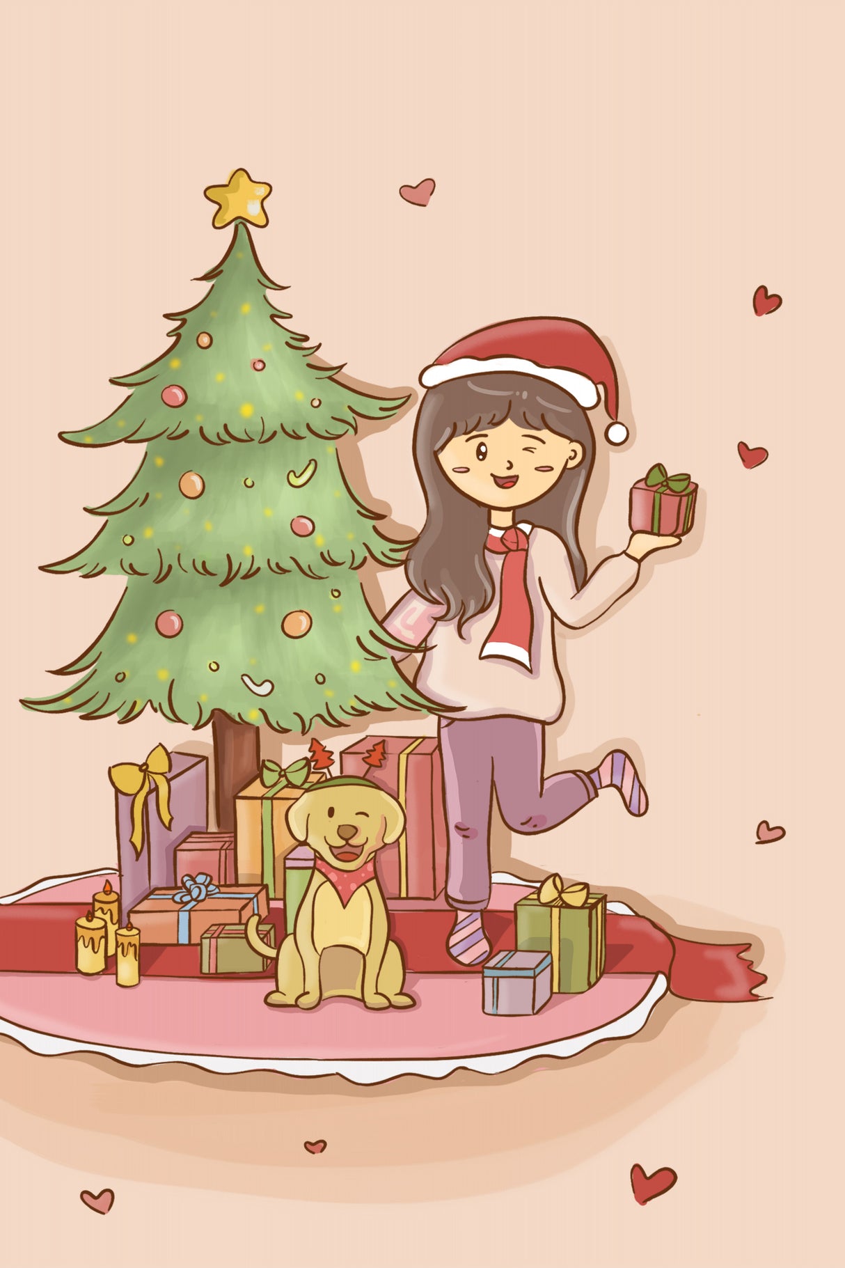 Warm Christmas Poster och Canvastavla
