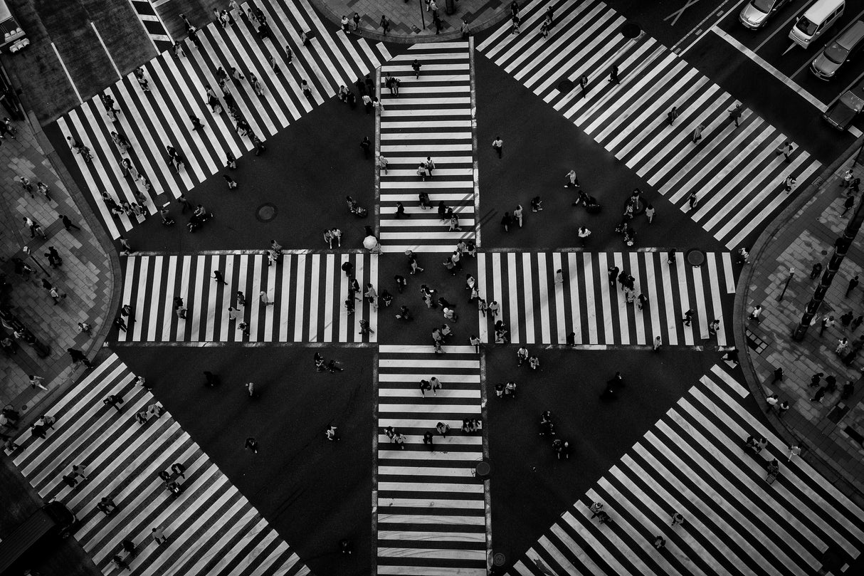 people crossing Poster och Canvastavla