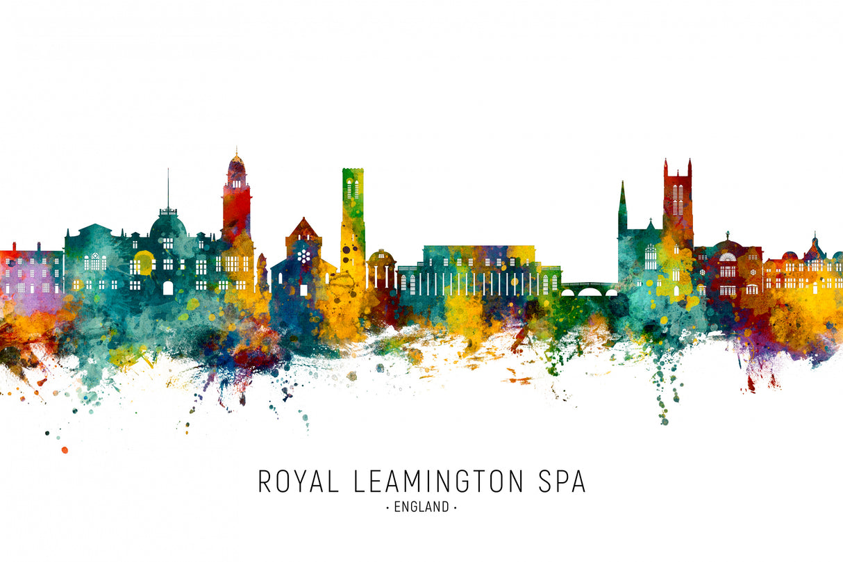 Royal Leamington Spa England Skyline Poster och Canvastavla