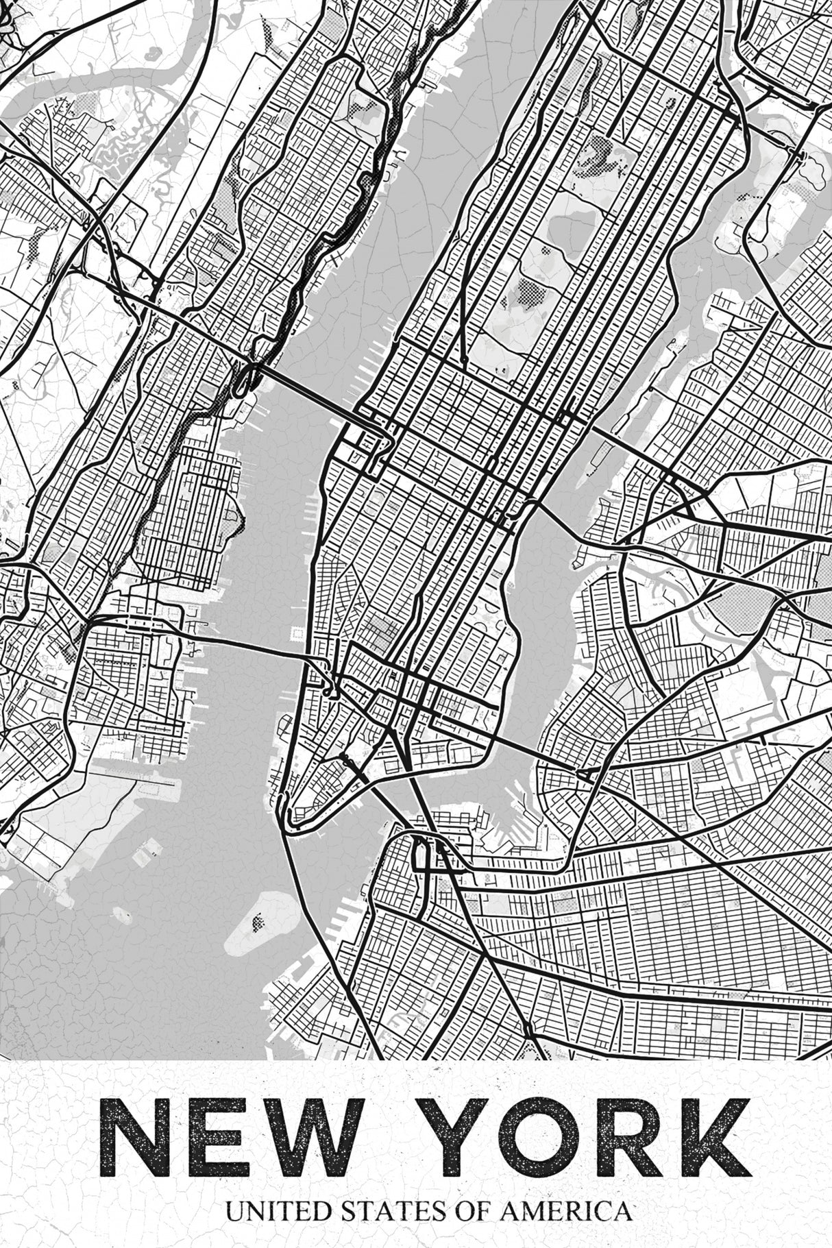 New York White.png Poster och Canvastavla